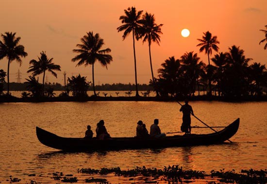Sunset at Alleppey Backwaters